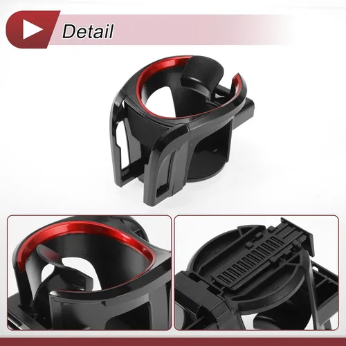 Miniatura 5 de 1 unids para la mayoría de los vehículos soporte ajustable de la taza del coche 2 en 1 soporte ajustable del teléfono soporte de la taza