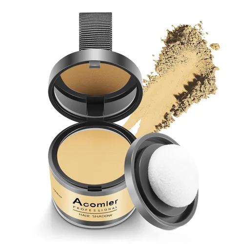 Miniatura 18 de Acomler Color de Cabello en Polvo de Sombra para Retoque Instantáneo de Raíces, Cobertura de Raíces, Marrón Oscuro para Cabello Ralo, Cobertura