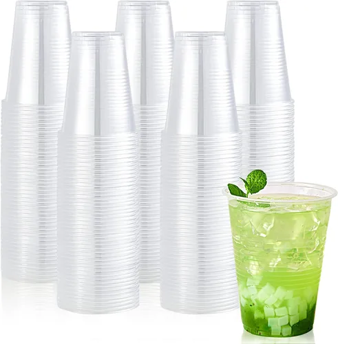 Lilymicky Paquete de 260 vasos de plástico transparente de 16 onzas, vasos de plástico desechables en frío para fiestas, picnic, barbacoa, viajes y