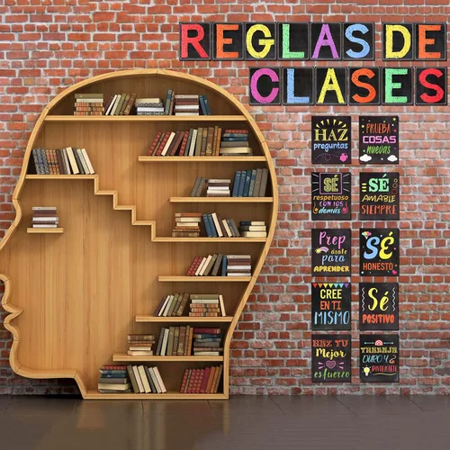 Miniatura 7 de Nezyo 24 pósteres de reglas del aula española Reglas Escolares en español para profesores, escuela primaria, secundaria, regreso a clases, arte
