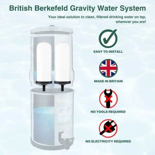 Miniatura 5 de British Berkefeld Doulton Ultra Fluoruro Cartucho de filtro de agua potable de cerámica W9120133 para todos los sistemas de filtro de agua por