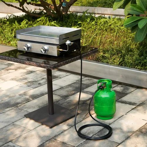 Miniatura 8 de GASPRO Adaptador de manguera de propano de 12 pies, compatible con calentador Mr. Heater Buddy, parrilla portátil y más, se conecta a un tanque de 5