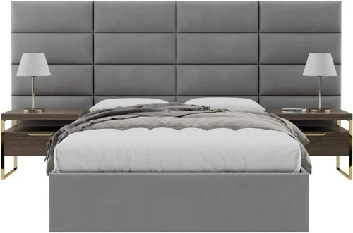 Miniatura 82 de Vänt - Paneles tapizados de cabecera para montar en la pared, diseño Isabelle, 60 x 23 pulgadas, configuración de 4 paneles individuales, Cuero