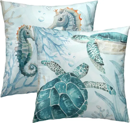 Miniatura 63 de Juego de 2 fundas de cojín decorativas con bandera americana y flores de amapola roja y azul, 16 x 16 pulgadas, fundas cuadradas para sofá, sillón