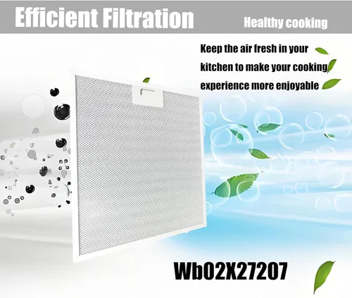 Miniatura 5 de WB02X27207 Filtros de grasa de campana extractora compatibles con campana extractora GE JVX5300BJ1TS JVX5300DJ1BB Reemplazar 4463981 AP6039217