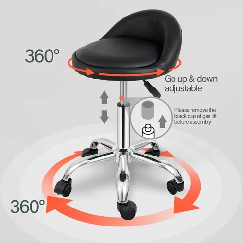 Miniatura 4 de Nova Microdermabrasion - Taburete giratorio para salón de microdermoabrasión, taburete ajustable para tatuaje, oficina, masaje, médico, facial, spa