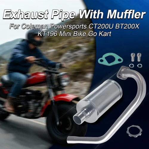 Miniatura 4 de Escape mejorado con silenciador para Coleman Powersports CT200U BT200X CT200u-ex, 212cc 196cc/6.5HP Go Kart y mini bicicleta de gas