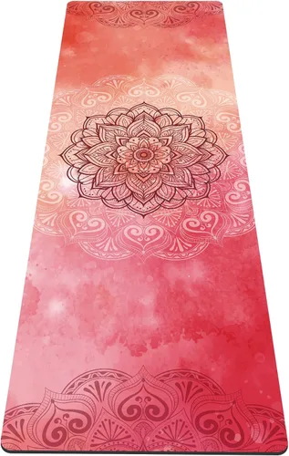 Miniatura 39 de nuveti Alfombrilla de yoga con estampado extra grueso de elastómero termoplástico antideslizante con bolsa de transporte, 72 x 24 pulgadas, extra