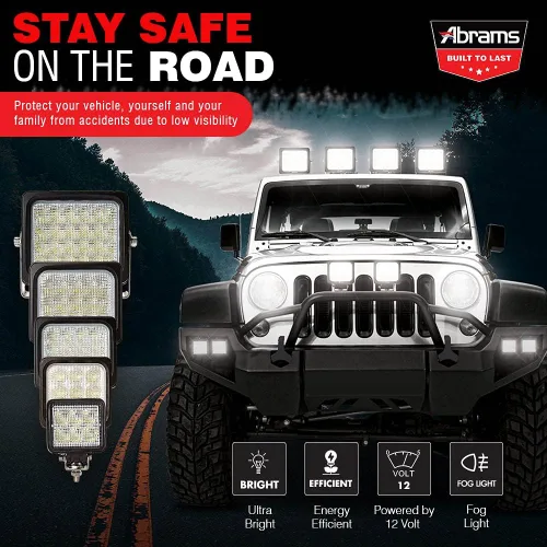 Miniatura 3 de Luces de inundación LED universales de 6 pulgadas para automóviles – 100W brillante 8000LM LED fuera de carretera niebla focos de conducción