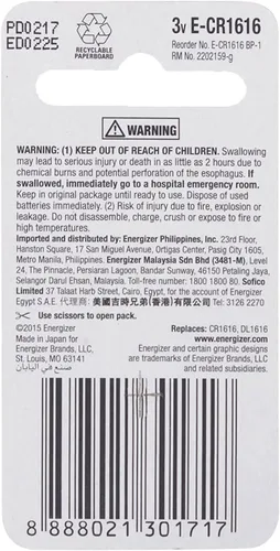 Miniatura 3 de Energizer CR1616 - Batería de litio para monedas