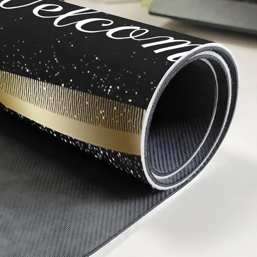 Miniatura 5 de Felpudo de goma antideslizante con estampado brillante para peluquería, para interiores y exteriores, patio, puerta delantera, decoración del hogar