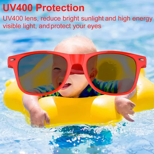 Miniatura 4 de MIAHART Gafas de sol para niños, colores neón a granel, regalos para niños y niñas, verano, playa, piscina, fiesta