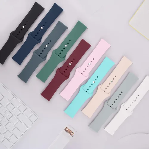 Miniatura 5 de Bandas de silicona para Amazfit Bip 3 Pro/Bip U Pro/GTR de 1.654 in, 0.787 in, paquete de 3 pulseras de repuesto suaves de liberación rápida