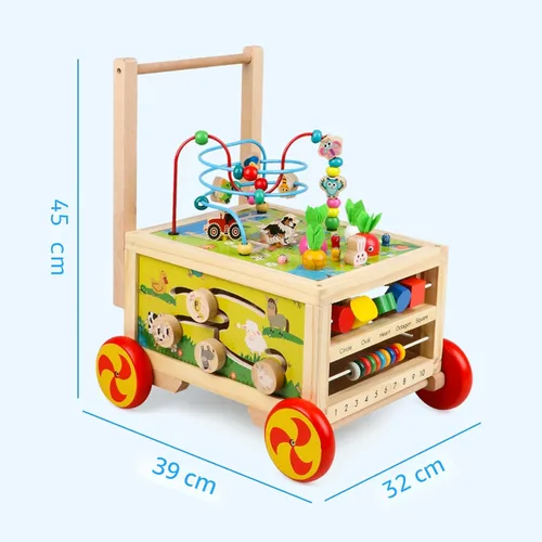 Miniatura 7 de Cubo de actividades de madera 7 en 1, juguete Montessori, juguete educativo multipropósito de aprendizaje para bebé niño pequeño niño de 1+ año