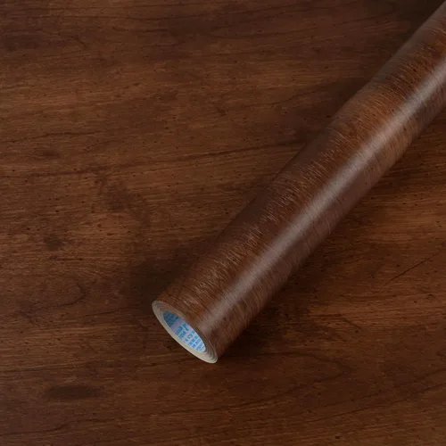 Miniatura 10 de Decoroom Papel de contacto de grano de madera, nogal oscuro, papel de contacto para encimeras, aspecto de madera, envoltura de vinilo autoadhesiva