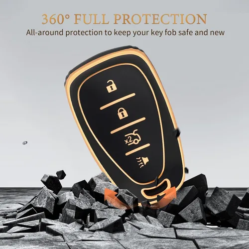 Miniatura 4 de OFFCURVE Funda para llavero Chevy Protector completo de TPU para Chevrolet Chevy Malibu Camaro Cruze Traverse Spark Equinox Sonic Volt Bolt 2016