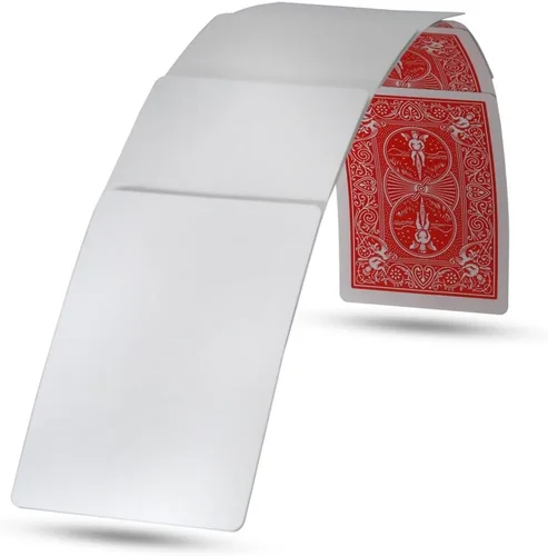 Miniatura 2 de Magic Makers Baraja de bicicleta en blanco con respaldo rojo (paquete de 2)