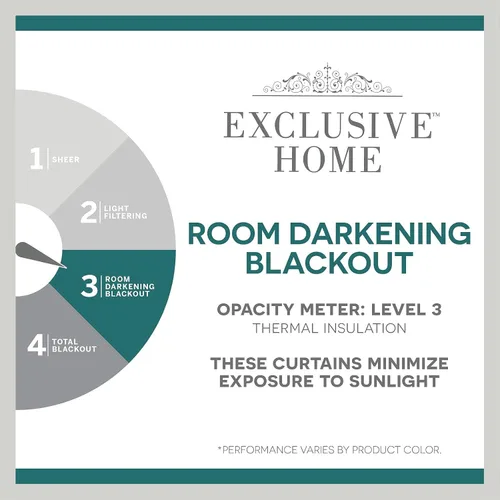Miniatura 5 de Exclusive Home Sateen Rugby - Par de paneles de cortinas opacas con ojales en la parte superior, de sarga a rayas, para oscurecer la habitación, 52