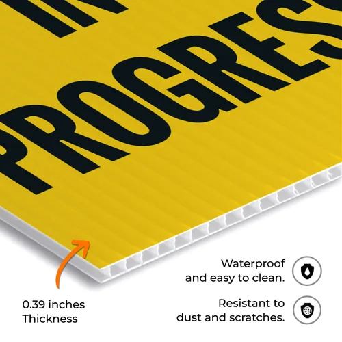 Miniatura 3 de Caution Testing in Progress Sidewalk Sign Kit, 10x16 Inches, Replacement Panels (2 Pack) Thick HDPS Plastic, Made in USA by Sigo Signs