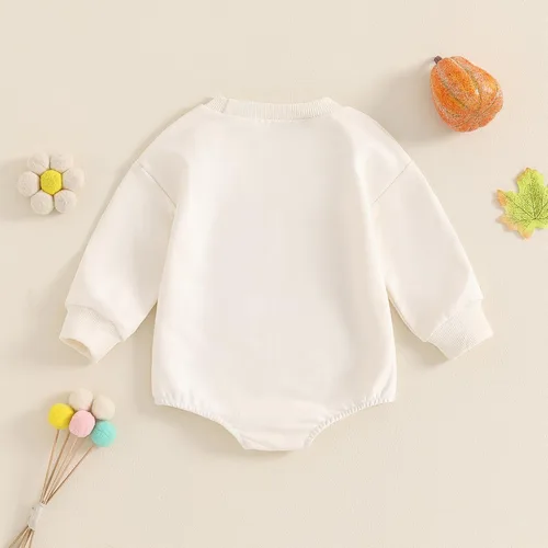 Miniatura 31 de FYBITBO Traje de Halloween para recién nacido, niña y niño, espeluznante temporada, mameluco con burbujas para otoño, Halloween, ropa de bebé