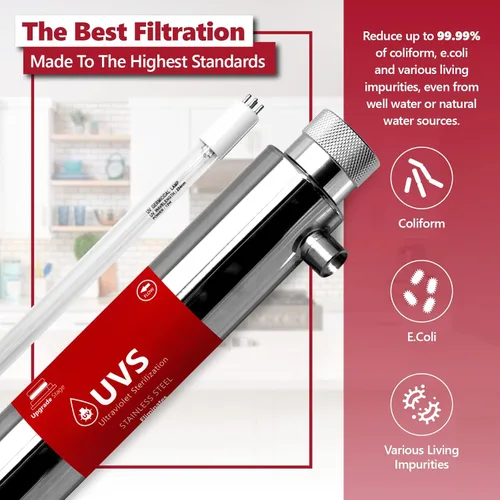 Miniatura 2 de Express Water Reemplazo del filtro de agua UV - Sistema de agua UV - Carcasa de luz UV de 12 pulgadas con bombilla de 10 pulgadas - Sistema