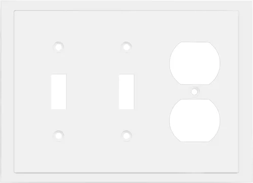 Miniatura 33 de Henne Bery Placa decorativa de pared con borde moderno, tapa de tomacorriente para cubrir enchufe, aleación de zinc maciza duradera