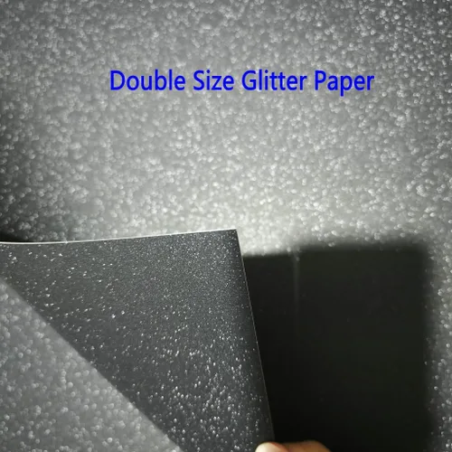 Miniatura 4 de Cartel de papel con purpurina de doble tamaño, color negro, con texto en inglés «Happy 80th Birthday», «No DIY Gold Glitter» para fiesta