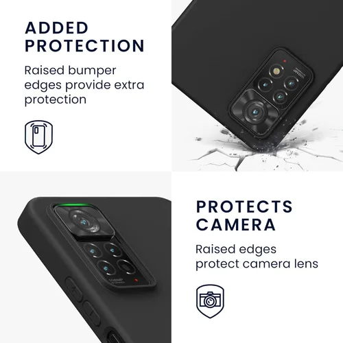 Miniatura 3 de kwmobile Funda compatible con Xiaomi Redmi Note 11 Pro / 11 Pro (5G) / 12 Pro (4G) - Funda protectora de silicona TPU suave y delgada, color negro