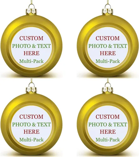 Miniatura 13 de Adornos de Navidad personalizados, texto fotográfico, haz tu propio adorno de cerámica de porcelana, regalo de recuerdos para decoración de Navidad