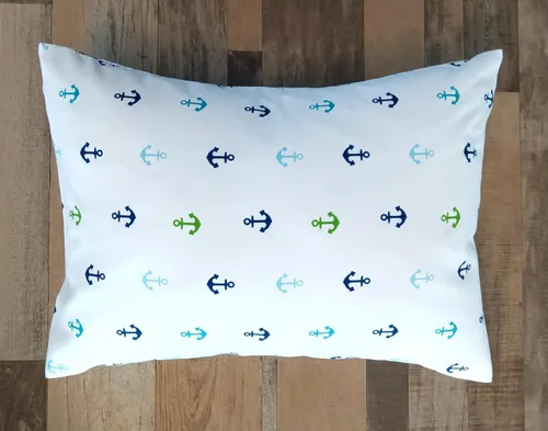 Miniatura 2 de Ella & Max Funda de almohada para niños pequeños. Ancla náutica. Suave y tierno. Se adapta a almohadas de 13 x 18 pulgadas. Fácil de lavar
