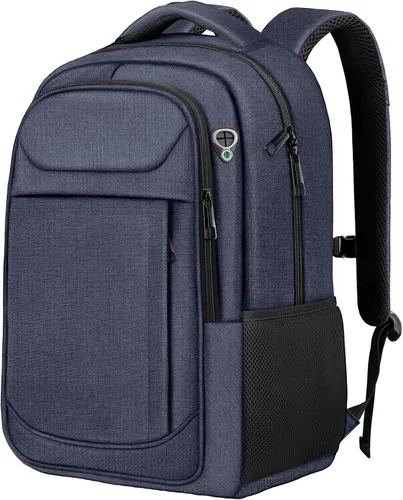 Miniatura 8 de Mochila de viaje para laptop de 17 pulgadas, resistente mochila de viaje profesional para hombres y mujeres, mochila de viaje para computadora Negro