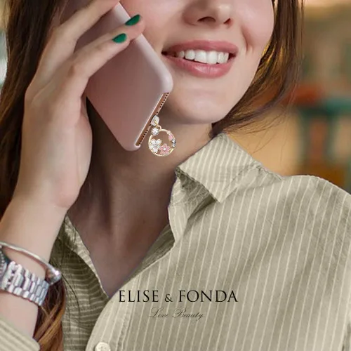Miniatura 6 de ELISE & FONDA CP85 Puerto de carga USB Anti polvo Plug Little Cherry Blossom Garland Colgante Colgante Teléfono Charm para iPhone 12/11/XS
