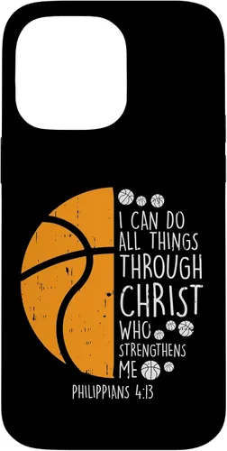Miniatura 20 de iPhone 11 Baloncesto I can do things Biblia Verso Dios Jesús estuche de regalo