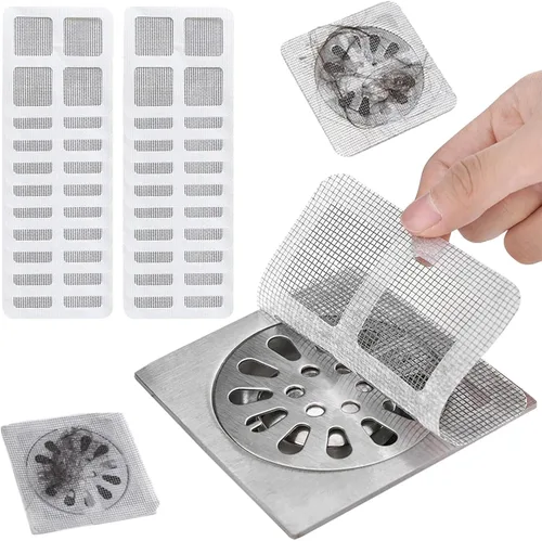 Calcomanías desechables mejoradas para drenaje de cabello, cubierta de malla, para el hogar, cocina, baño, bañera, cubierta de drenaje de ducha,