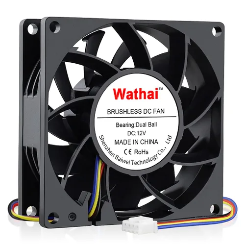 Wathai Ventilador de PC de 3.150 in x 0.984 in PWM 12 V 4 pines ventilador de alta presión estática para caja de servidores CPU enfriador