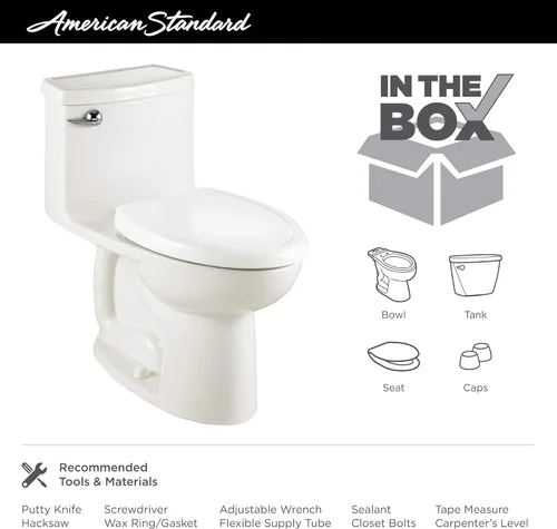 Miniatura 4 de American Standard 2403128.020 Inodoro compacto Cadet de 3 piezas con asiento de cierre lento, parte delantera alargada, descarga a la izquierda