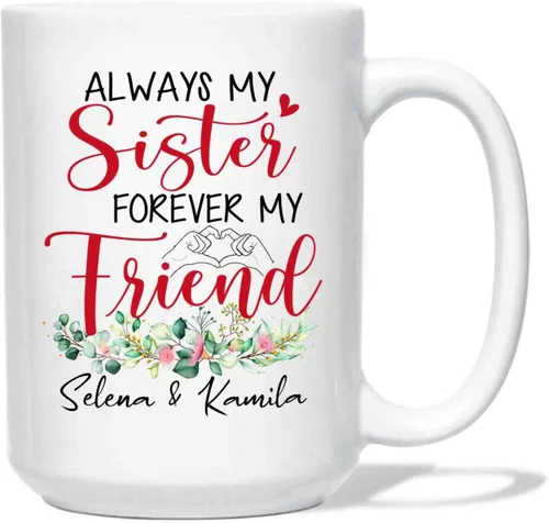 Miniatura 22 de Taza de café personalizada con diseño de flores con texto en inglés "If Friends Were Flowers I'd Pick You", taza de café de 11 onzas, 15 onzas