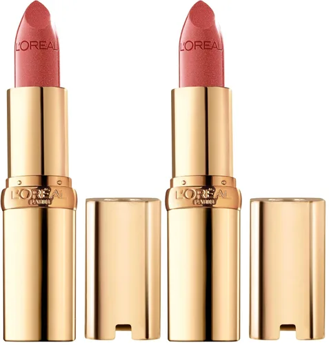 Miniatura 16 de L'Oreal Paris Colour Riche Original - Lápiz labial cremoso e hidratante satinado con aceite de argán y vitamina E, lava ardiente, 1 unidad Blazing