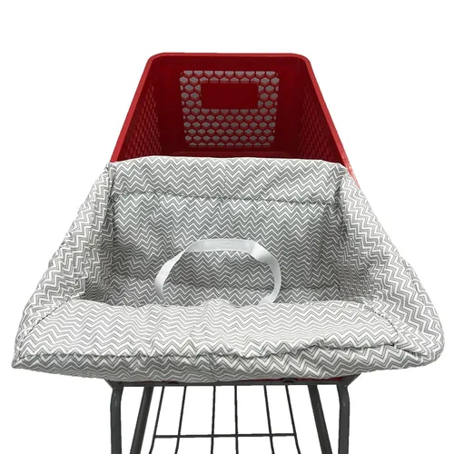 Miniatura 3 de Funda portátil para carrito de compras, fundas para silla alta y carrito de comestibles para bebés, niños, bebés y niños pequeños, bolsa de Gris