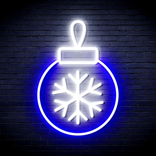 Miniatura 20 de ADVPRO Letrero de neón LED de silicona de la flexión del ornamento del árbol de Navidad - azul - st16s32-fnu0119-b