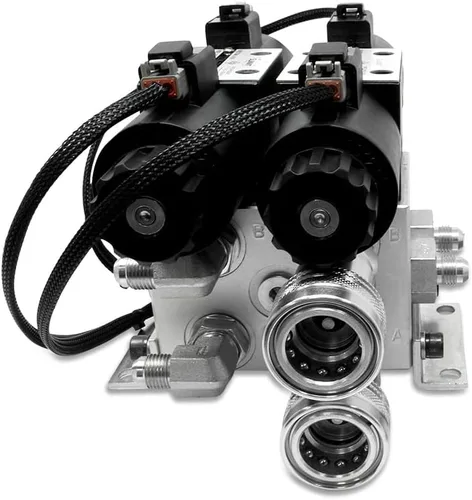 Miniatura 2 de Summit Hydraulics Kit de válvula hidráulica trasera con tercera función delantera compatible con tractores John Deere serie 3025E, 3032E, 3038E