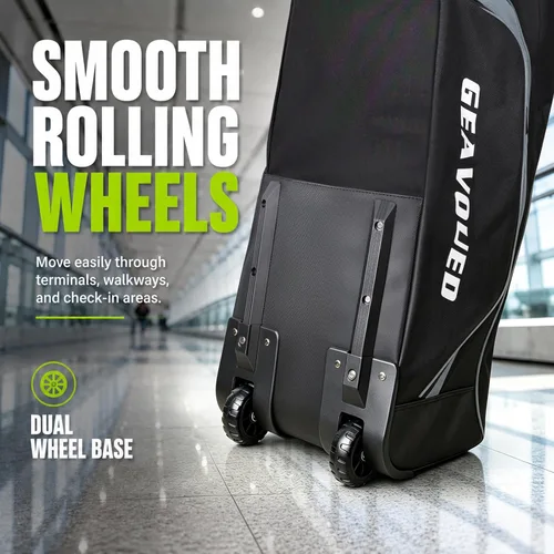 Miniatura 3 de Golf Travel Bag with Hard Case Top and Wheels,Premium Oxford Fabric,Golf Travel Bags for Airlines,Protect Your Club for Safe Transport Gris