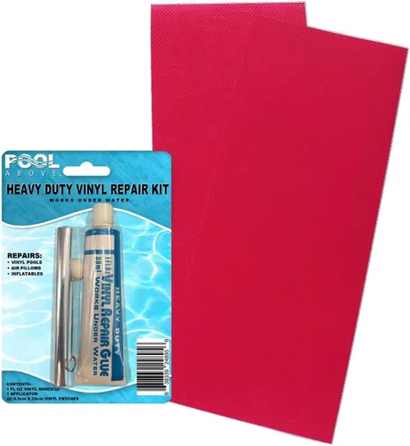 Miniatura 21 de Paquete de 2 parches de reparación de vinilo azul polvo resistente de 4 x 10 para botes inflables y piscinas Azul polvoriento