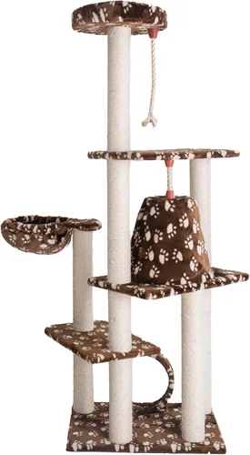 Miniatura 6 de Rascador Armarkat para gatos, estilo árbol, mueble Condo, con una altura de 60 pulgadas a 70 pulgadas, Marrón (Saddle Brown)
