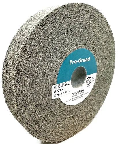 Miniatura 35 de EXL Rueda de Desbarbado - 6" x 1" x 1" 8S Fino - Carburo de Silicio - Rueda para Desbarbado, Acabado y Pulido de Metal - Convoluta - 09549-1 Pack