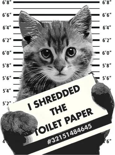 Miniatura 9 de Divertida decoración de pared de baño de gato, póster de decoración del hogar de 8 x 10 pulgadas, para baño, baño de invitados, tocador, regalo