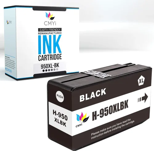 950XL - Cartucho de tinta de repuesto negro para HP Officejet Pro 251dw, 276dw MFP, 8100 - N811a, 8600, 8600 Plus, 8600 Premium, 8610, 8615, 8616,