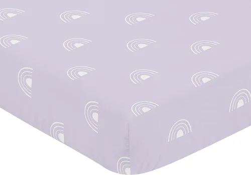 Miniatura 3 de Sweet Jojo Designs Sábanas ajustables para cuna de bebé (arcoíris bohemio negro y blanco) para niños o niñas, guardería infantil, habitación