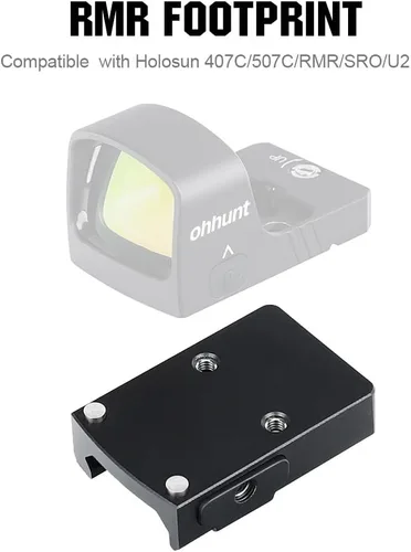 Miniatura 2 de ohhunt Optics Picatinny - Soporte compatible con holosun 407C/507C/508T y para RMR Footprint Red Dot