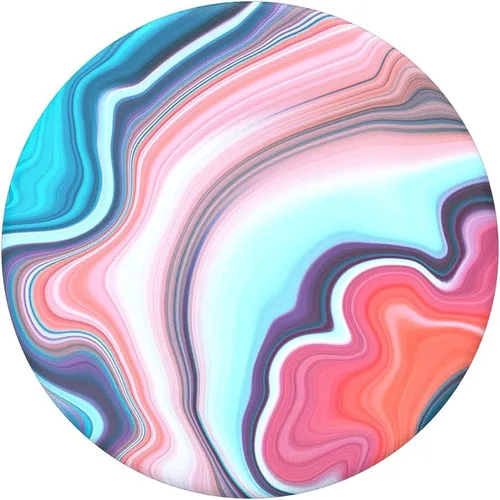 Miniatura 5 de PopSockets - Agarre para teléfono con soporte expandible, agarre adhesivo, ágata con bandas